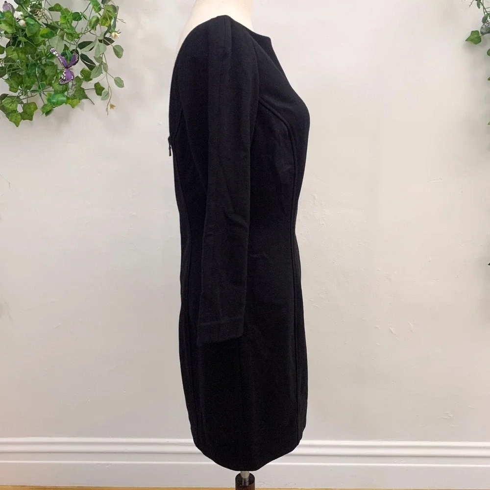 Diane von Furstenberg Arita Black Puff Sleeve Mini Dress‎ Size 12